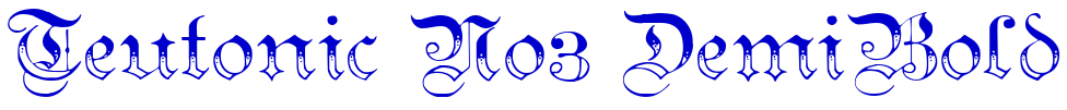 Teutonic No3 DemiBold шрифт